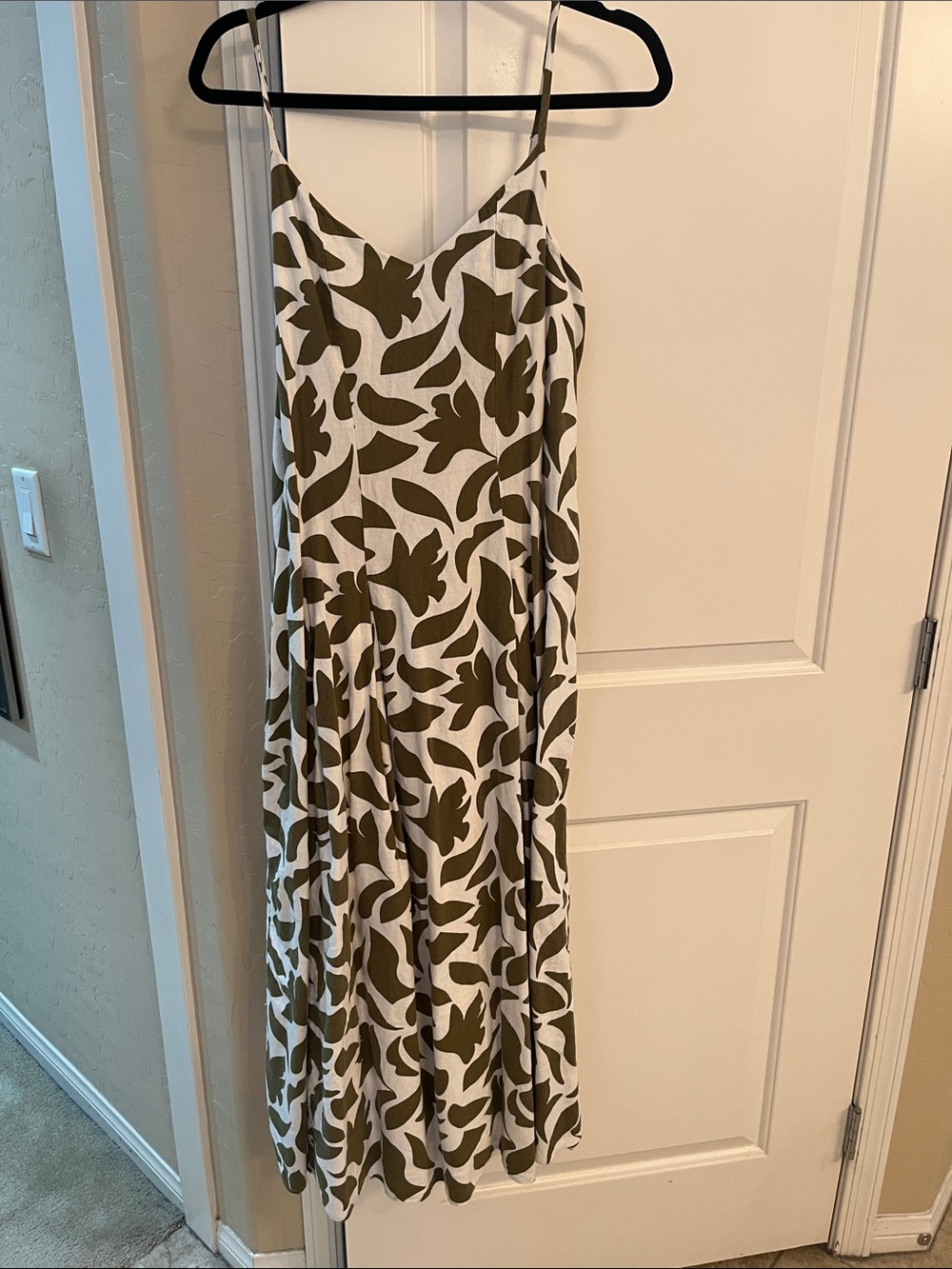 1. State Olive & White Floral Slip Dress